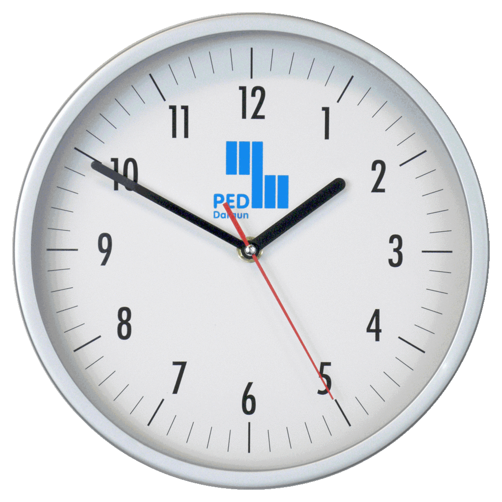 Zegar ścienny reklamowy 551S, Srebrny, 25 cm Clocks for You