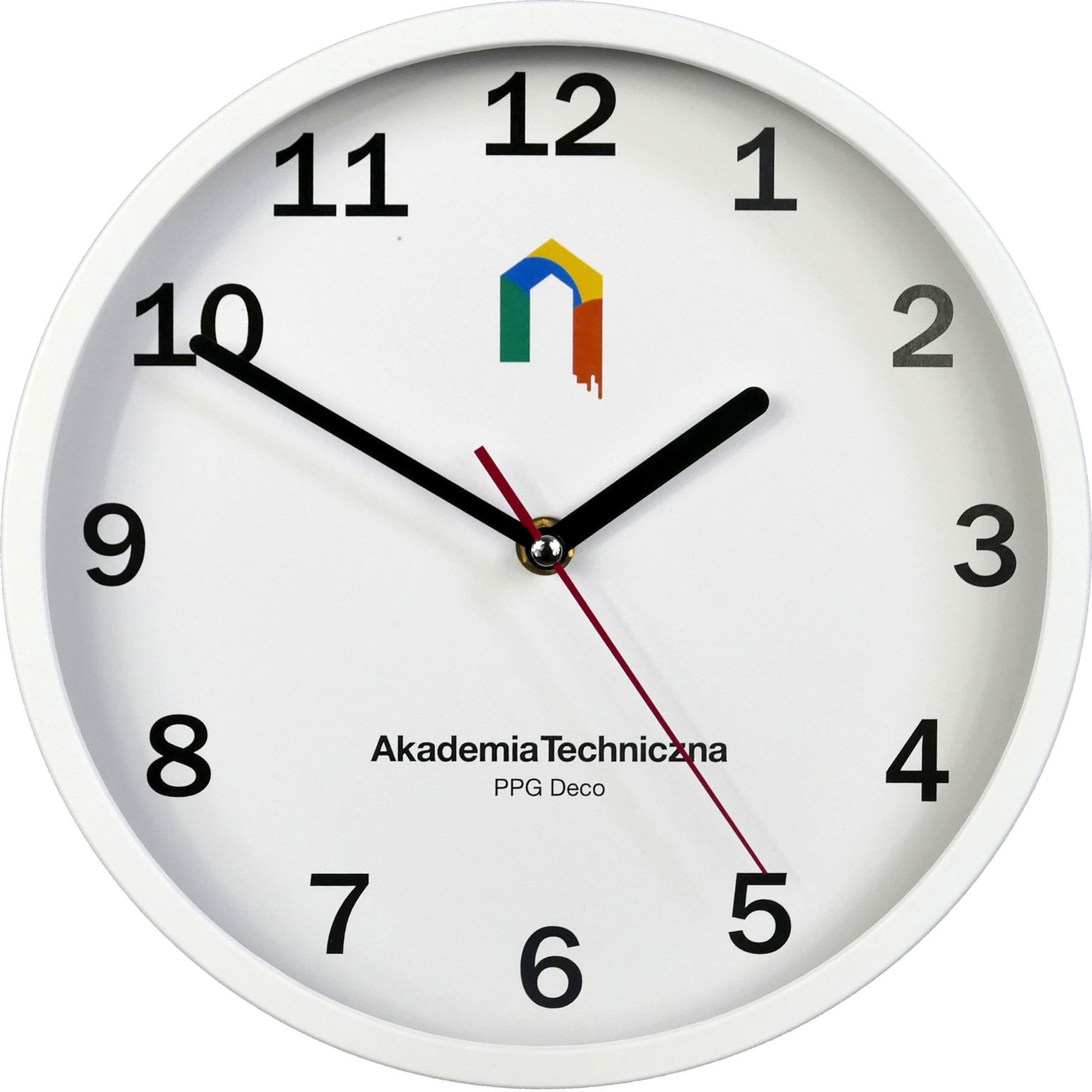 Promotional wall clock 551W, 25 cm, white. Clocks for You