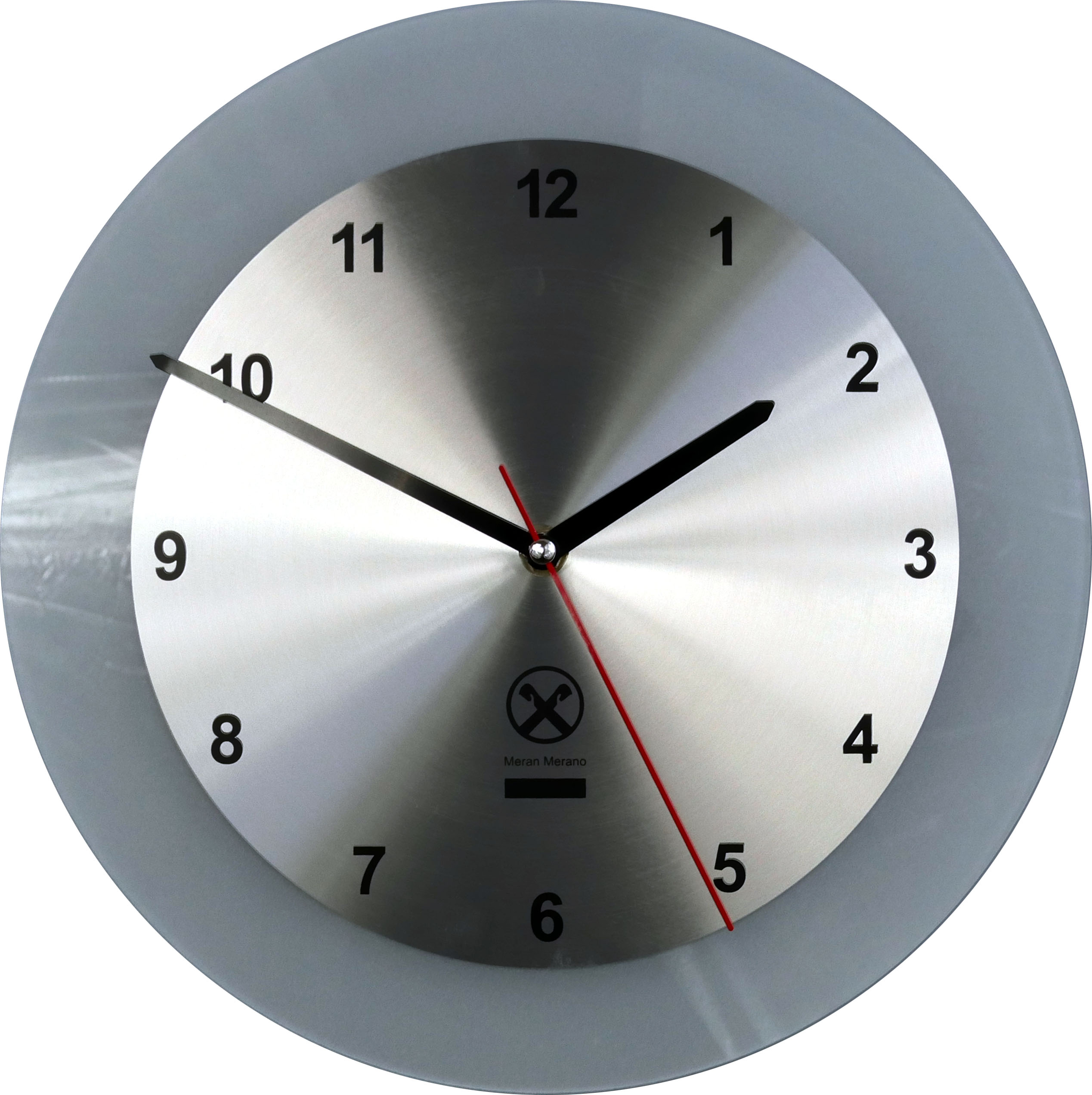 Clock - Glass - Round - 30cm Wall Clock