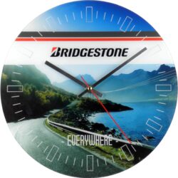 Promotional wall clock 503, 25/30 cm, mineral glass, ecological